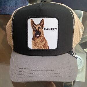 Goorin Bros “BAD BOY” Gray and Tan Trucker Hat